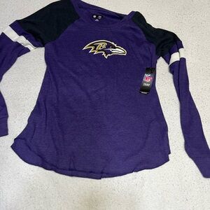 Women's Purple and Black Long Sleeve Tee